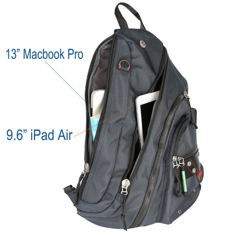 Larswon Sling Backpack, Sling Bag Laptop, Crossbody Bag Men, Shoulder Bags Blue - Image 3